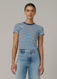Ecru/Azure Stripe