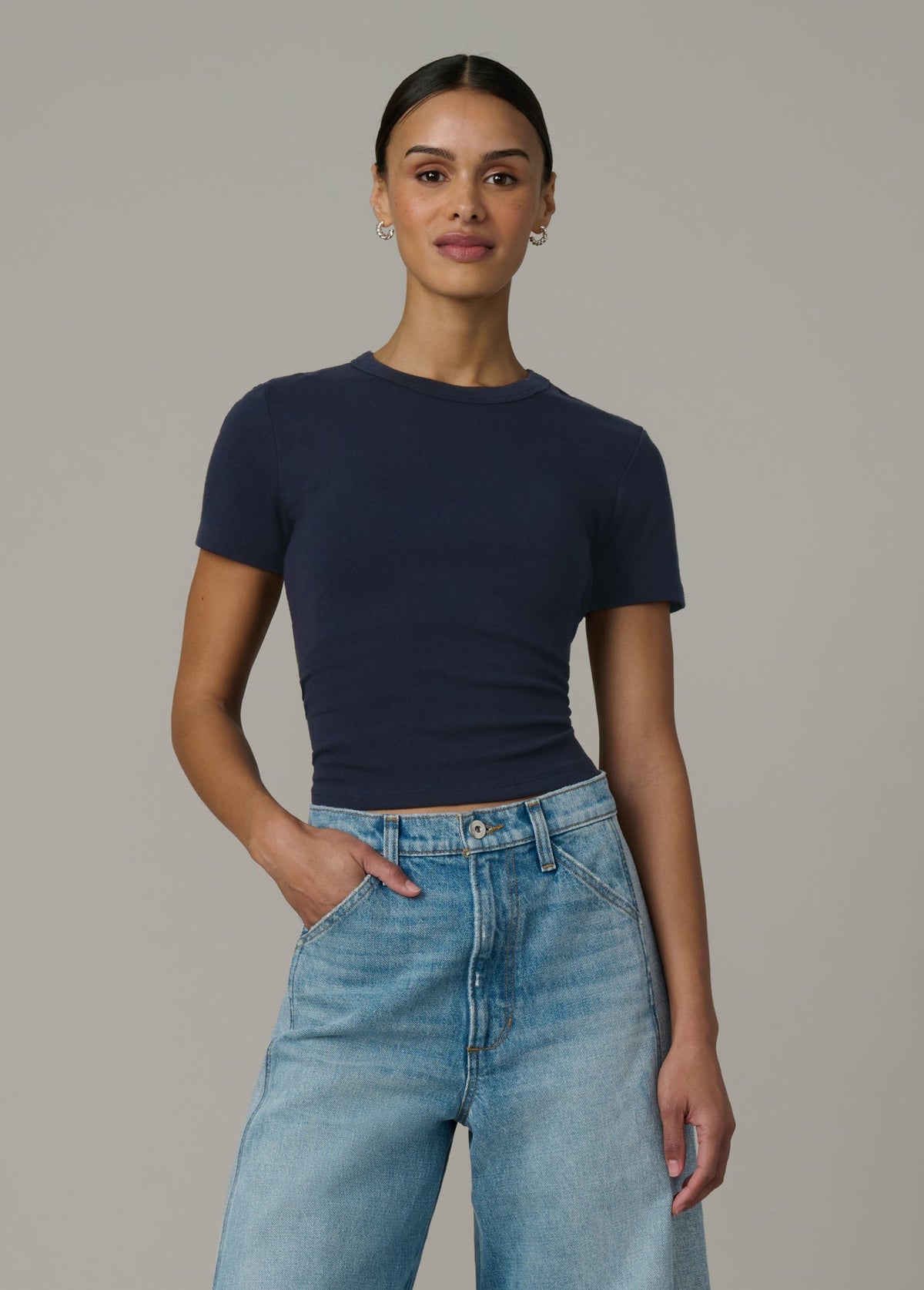 Joe's Jeans Women THE BABY TEE French Navy