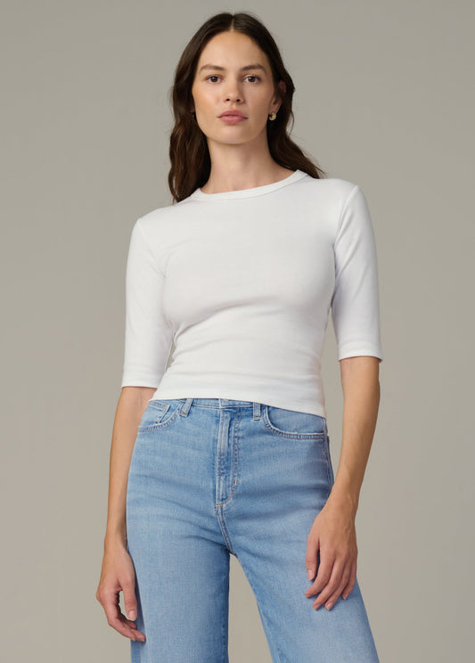 Joe's Jeans Women|Sale THE HALF SLEEVE BABY TEE Optic White