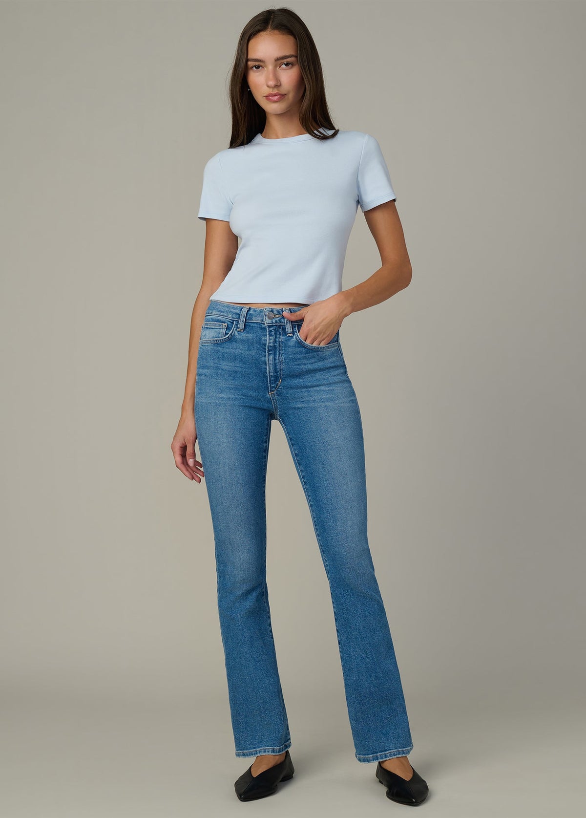 Joe's Jeans Women THE BABY TEE Powder Blue