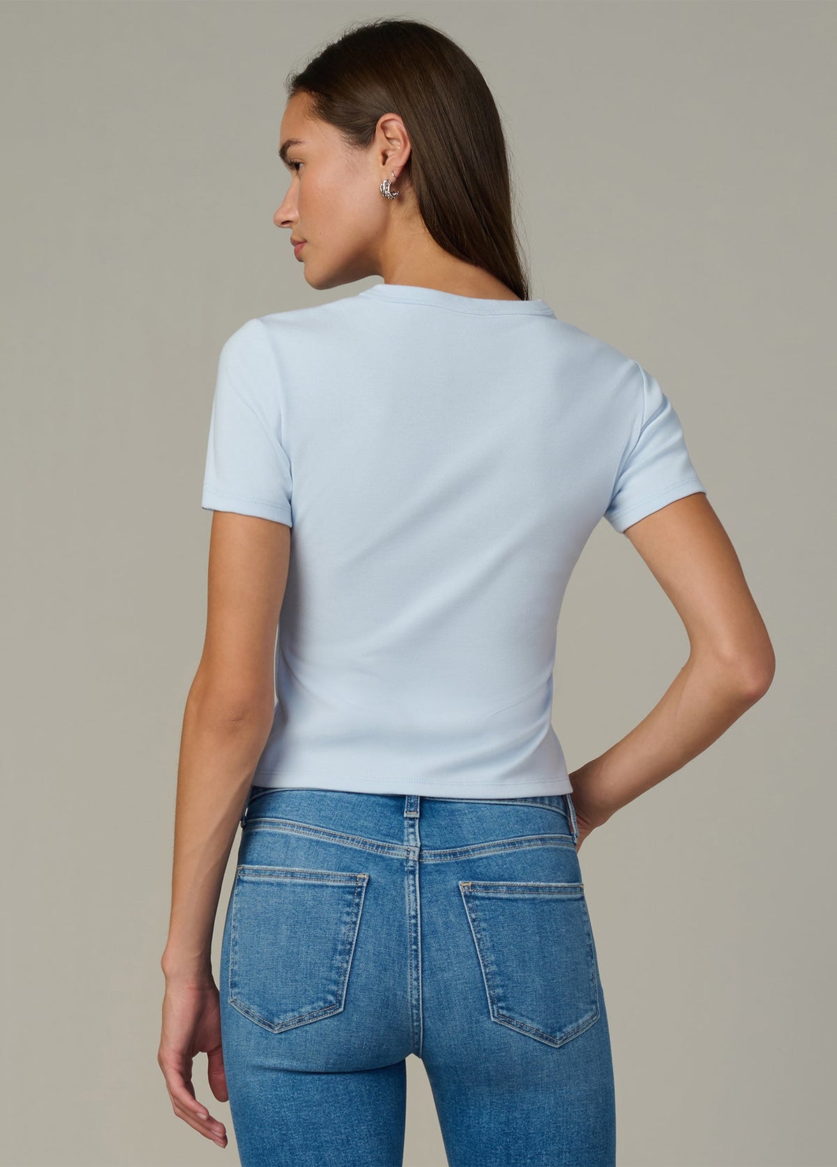 Joe's Jeans Women THE BABY TEE Powder Blue