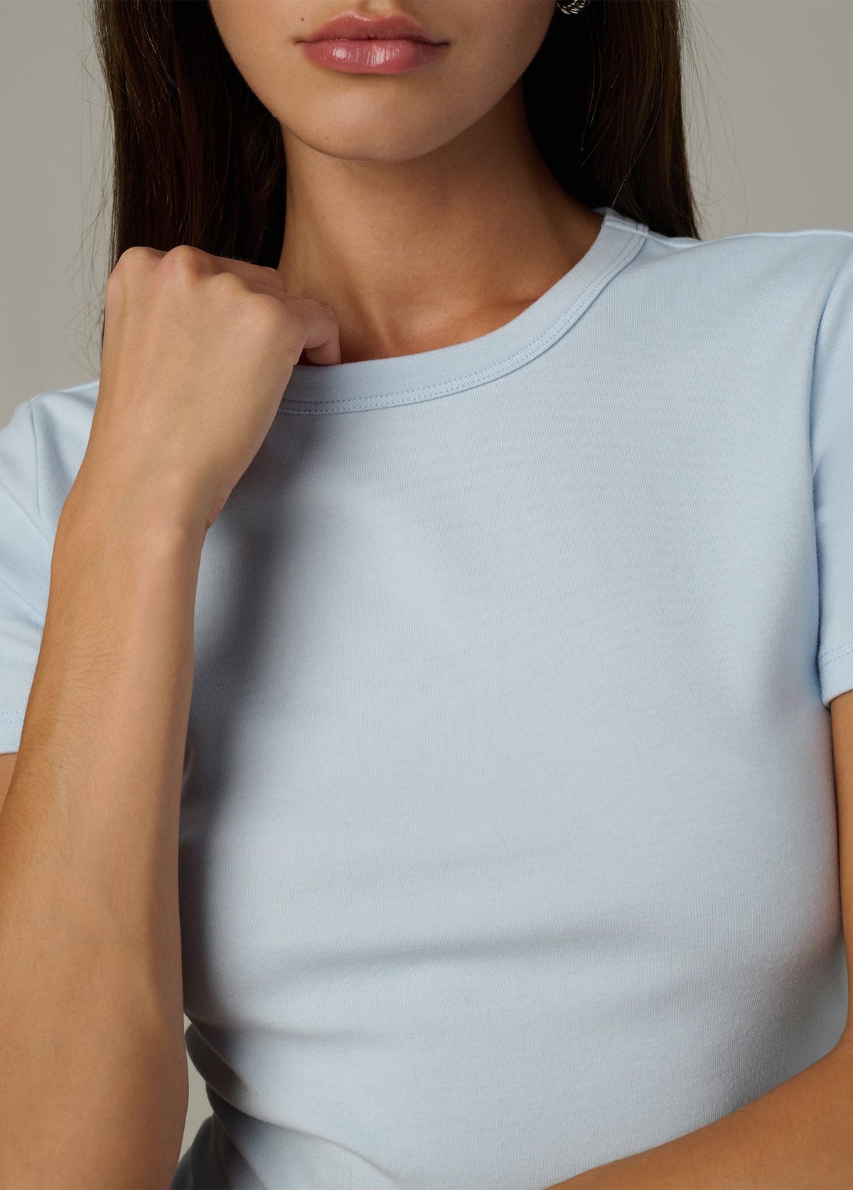 Joe's Jeans Women THE BABY TEE Powder Blue