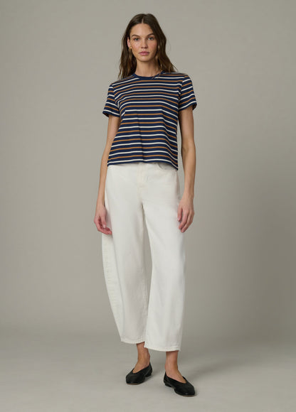 Joe's Jeans Women THE EASY TEE Navy/Honey Stripe