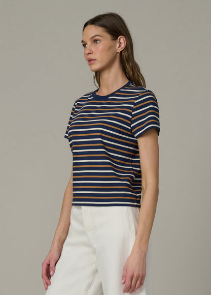 Joe's Jeans Women THE EASY TEE Navy/Honey Stripe