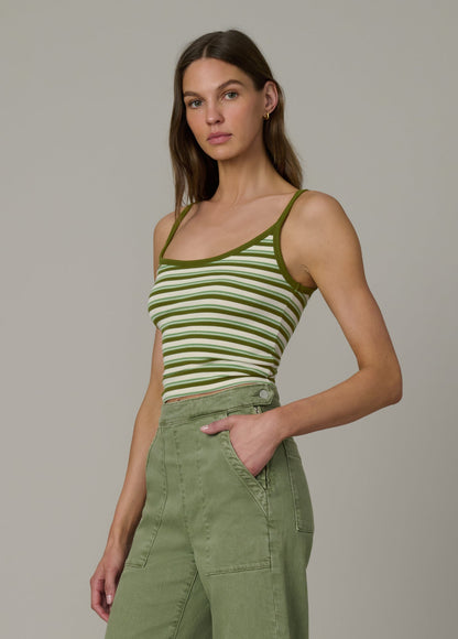 Joe's Jeans Women THE CAMI Fern/Pesto Stripe