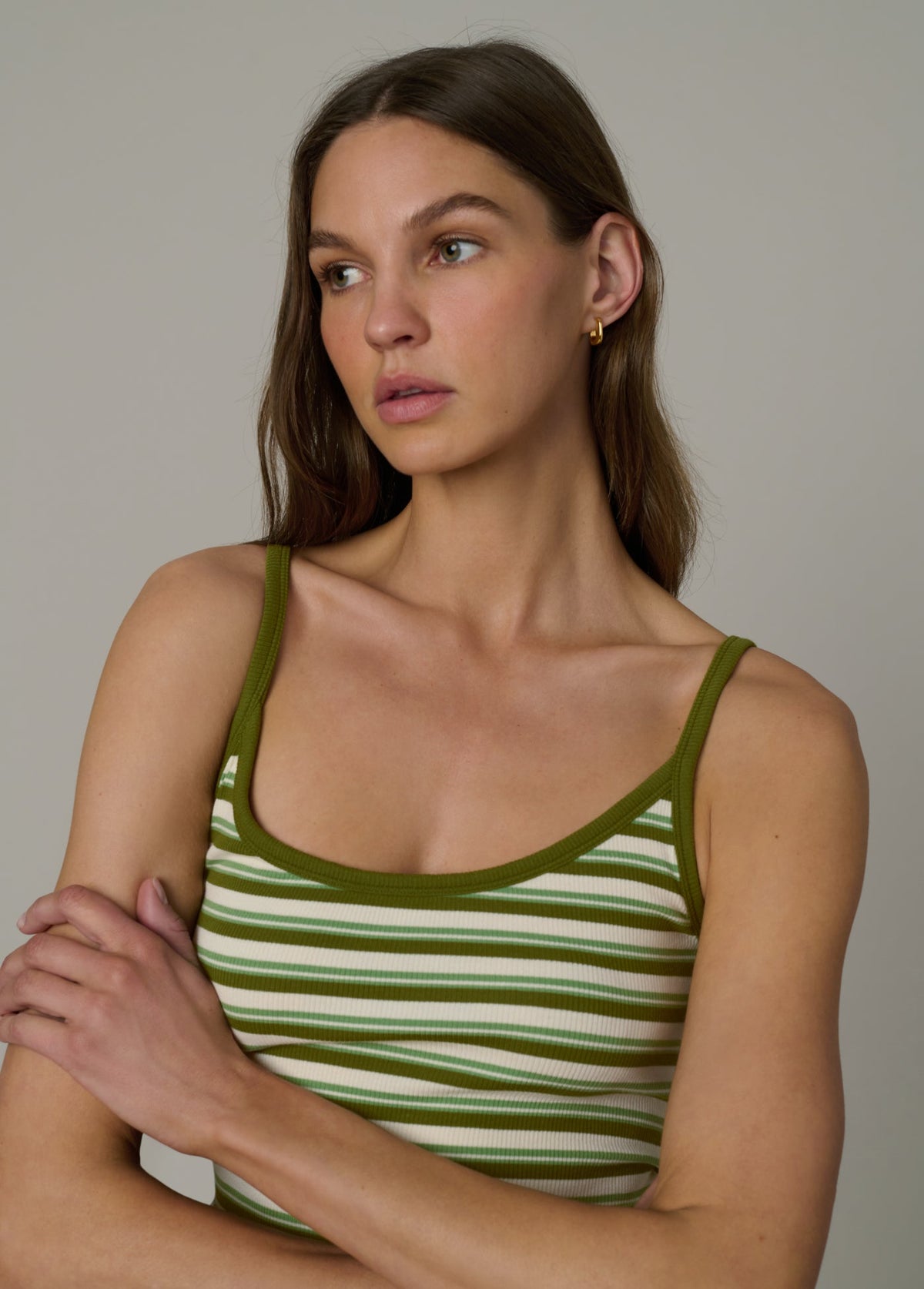 Joe's Jeans Women THE CAMI Fern/Pesto Stripe