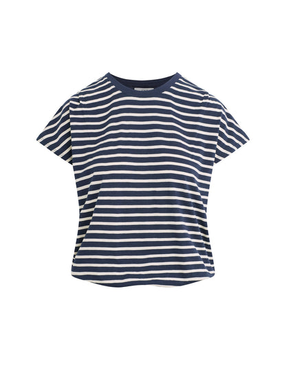 Joe's Jeans Women THE BUBBLE TEE Navy/Ecru Stripe