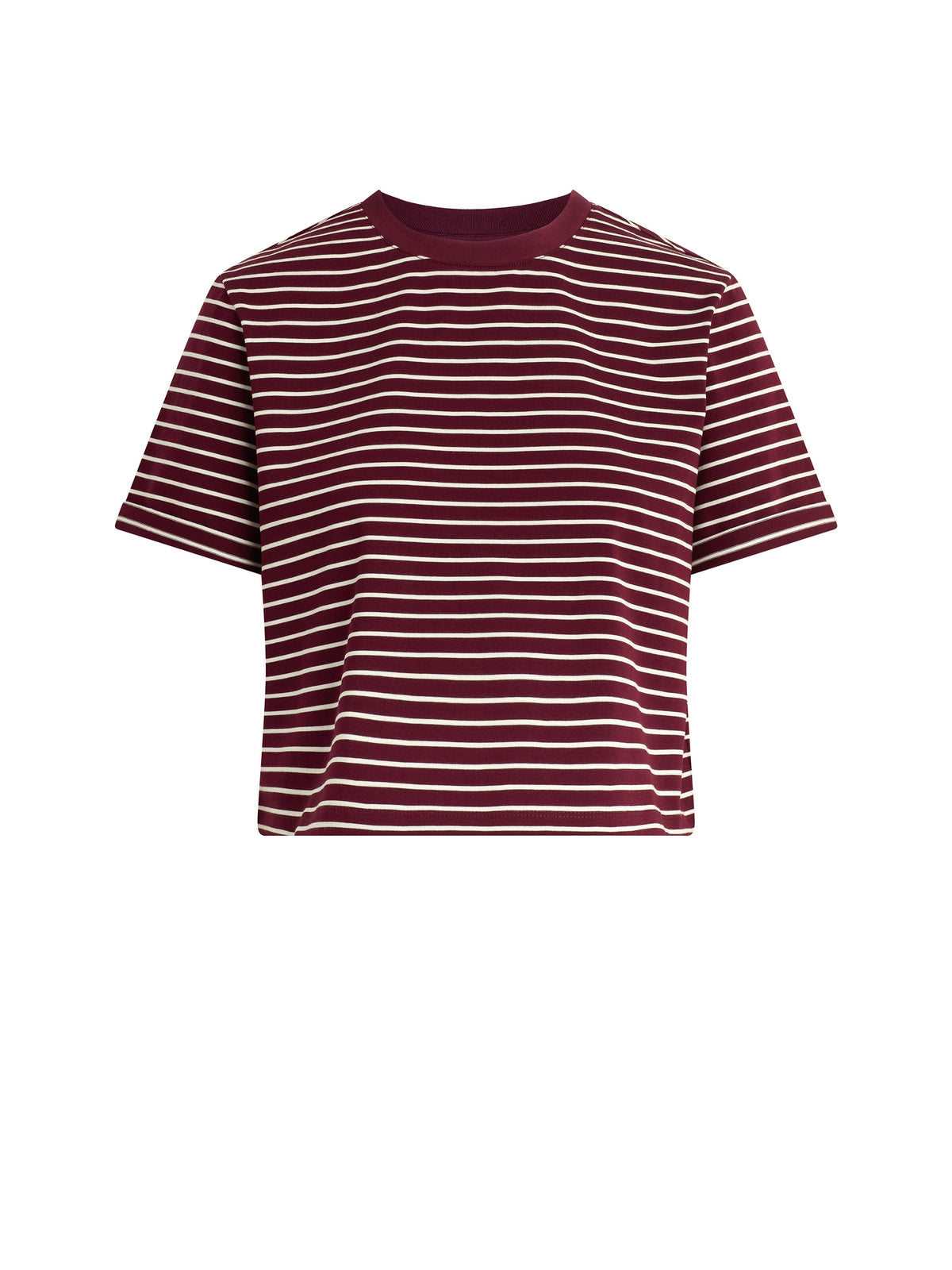 Joe's Jeans Women THE BOXY TEE Bordeaux Breton Stripe