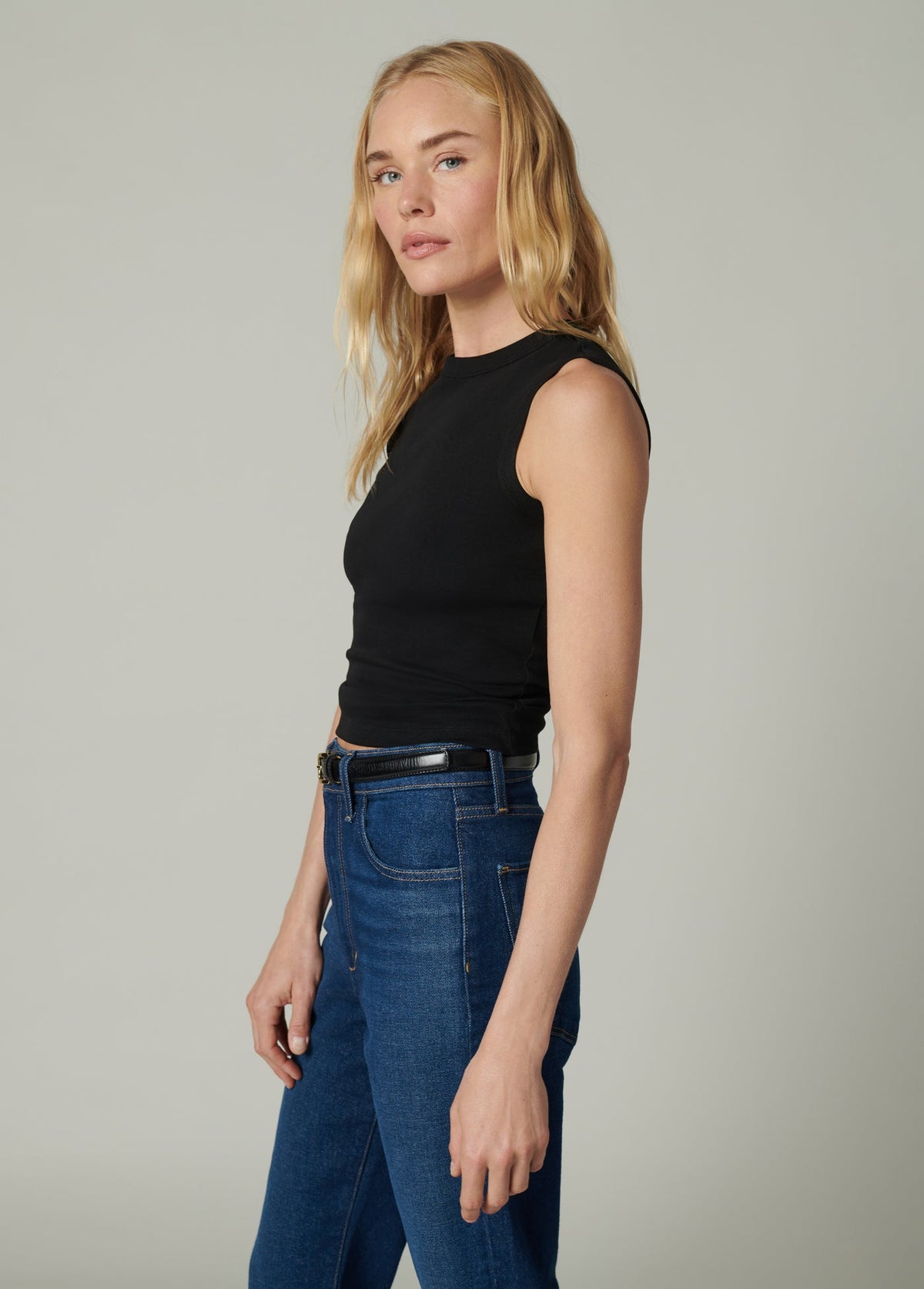 Joe's Jeans Women THE HIGH NECK TANK Black