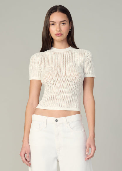 Joe's Jeans Women|Sale THE CROCHET BABY TEE Ecru