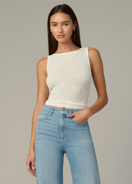 Joe's Jeans Women|Sale THE CROCHET BOATNECK TANK Ecru