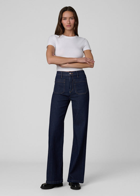 Joe's Jeans Women THE MIA PATCH POCKET Indigo Stripe