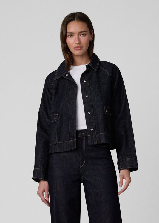Joe's Jeans Women THE PATCH POCKET SWING JACKET Rinse