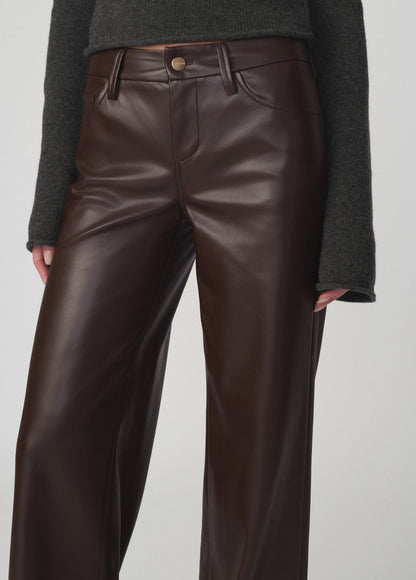 Joe's Jeans Women THE VEGAN LEATHER LOU LOU Dark Chocolate