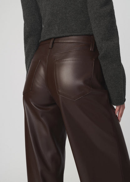 Joe's Jeans Women THE VEGAN LEATHER LOU LOU Dark Chocolate