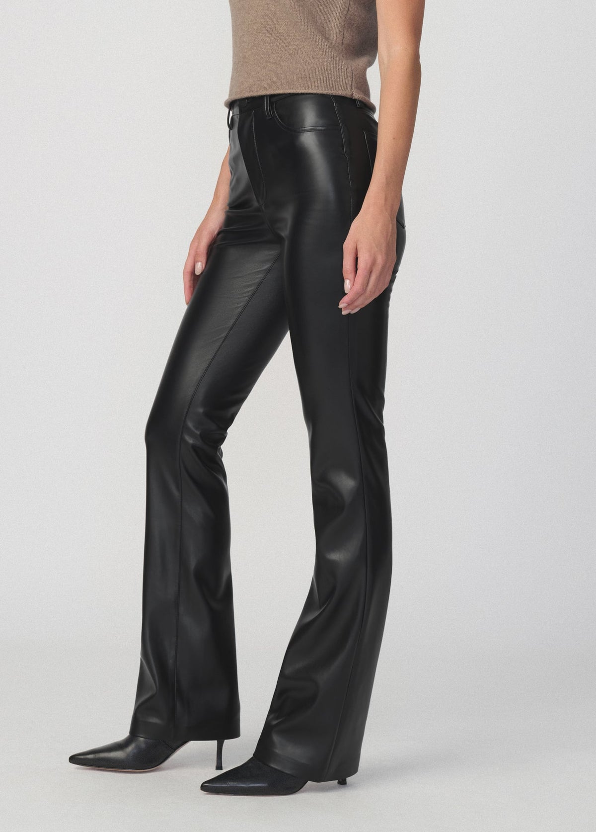 Joe's Jeans Women THE VEGAN LEATHER HI HONEY Black
