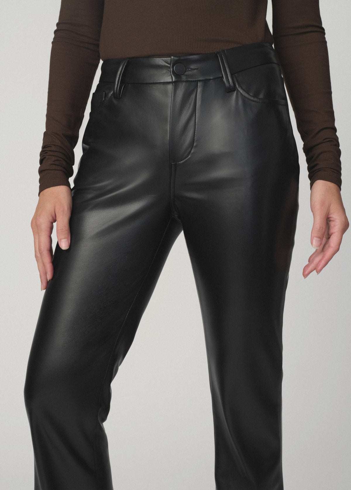 Joe's Jeans Women THE VEGAN LEATHER PROVOCATEUR Black