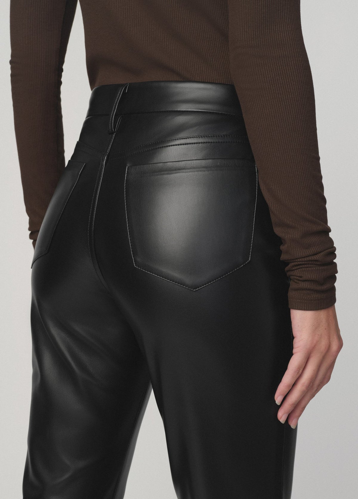 Joe's Jeans Women THE VEGAN LEATHER PROVOCATEUR Black