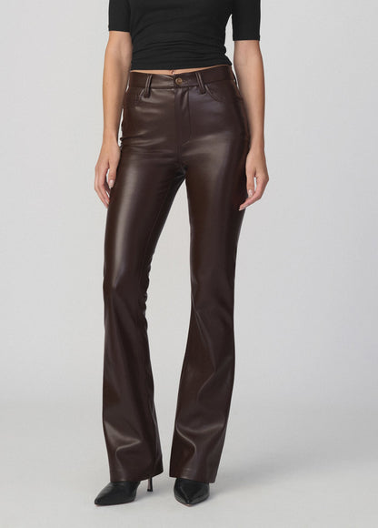 Joe's Jeans Women THE VEGAN LEATHER HI HONEY Dark Chocolate