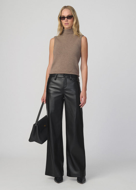 Joe's Jeans Women THE VEGAN LEATHER LOU LOU Black