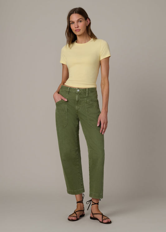 Joe's Jeans Women THE DOUBLE POCKET BARREL Winter Moss