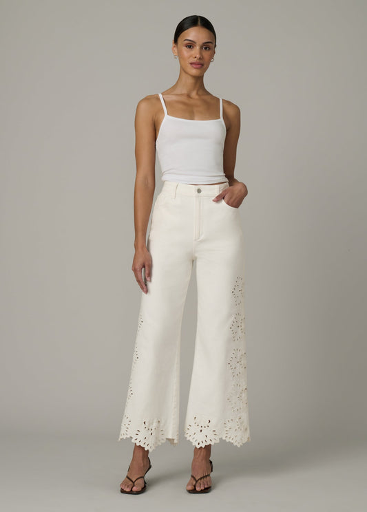 Joe's Jeans Women THE MIA WITH BRODERIE Ecru Floral