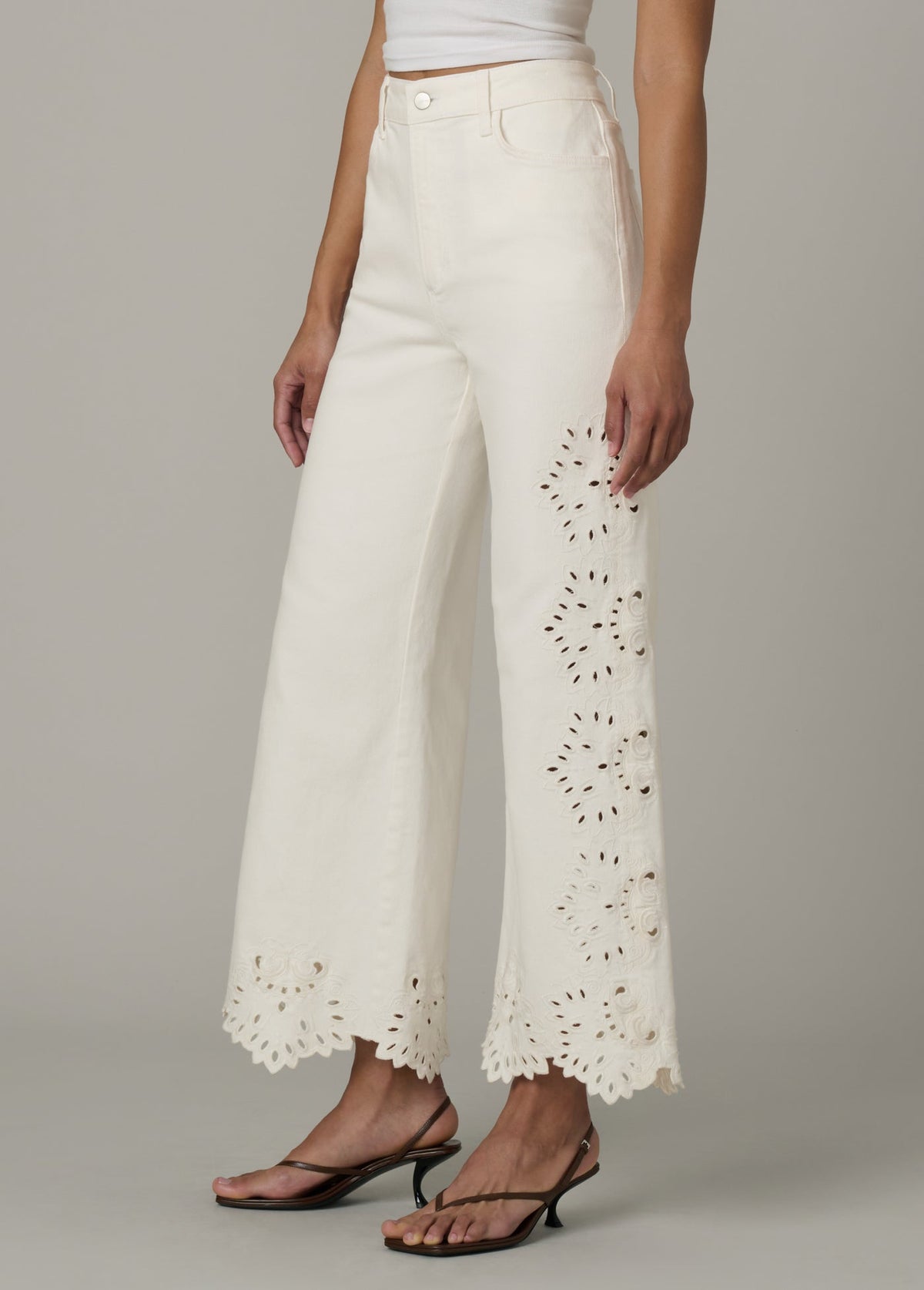 Joe's Jeans Women THE MIA WITH BRODERIE Ecru Floral