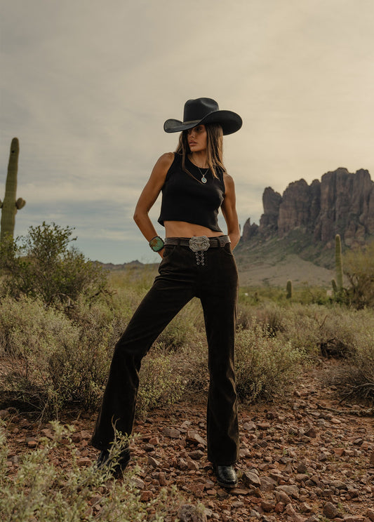 Joe's Jeans Women THE RALPH SUEDE BOOTCUT Dark Chocolate