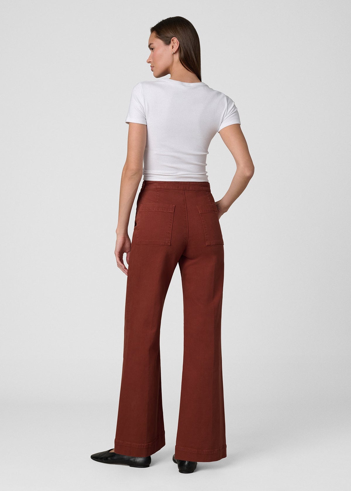Joe's Jeans Women THE SIDE ZIP WIDE LEG Chili Oil