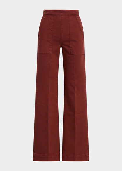 Joe's Jeans Women THE SIDE ZIP WIDE LEG Chili Oil