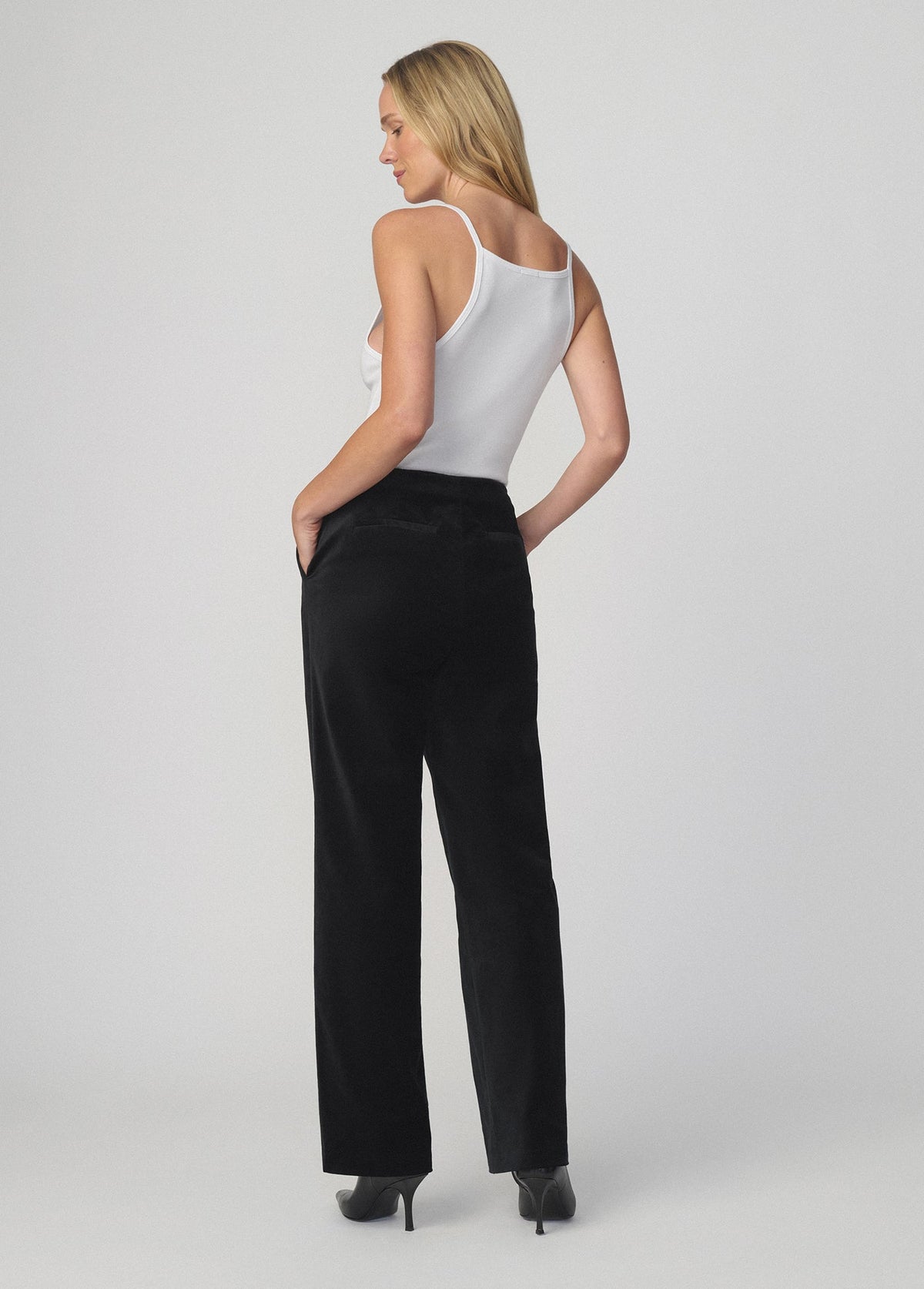 Joe's Jeans Women THE VELVETEEN SLIM CLEAN PANT Black