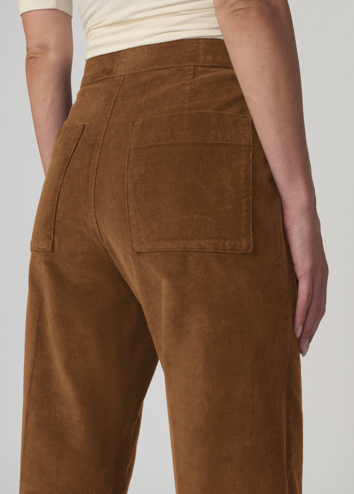 Joe's Jeans Women THE CORDUROY SIDE ZIP WIDE LEG Bronze Brown