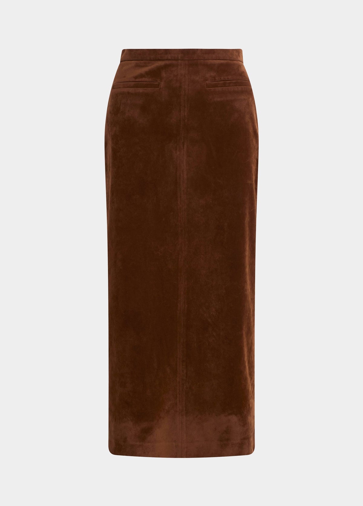 Joe's Jeans Women THE VEGAN SUEDE WELT POCKET MIDI SKIRT Chestnut