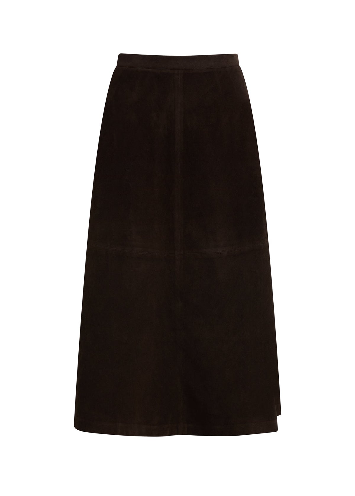 Joe's Jeans Women THE TAVI VEGAN SUEDE SKIRT Dark Chocolate