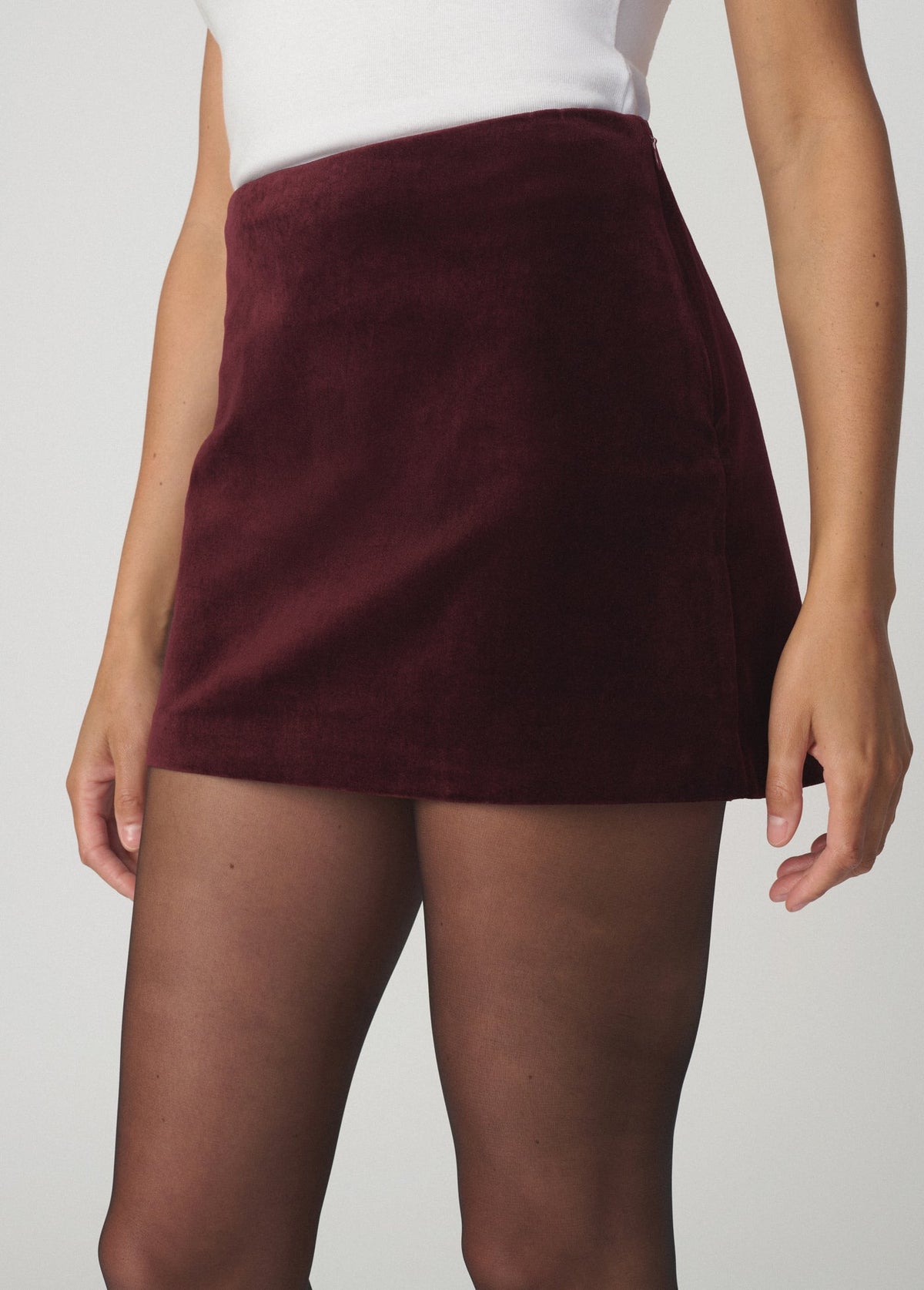 Joe's Jeans Women THE VELVETEEN MINI SKIRT Cabernet