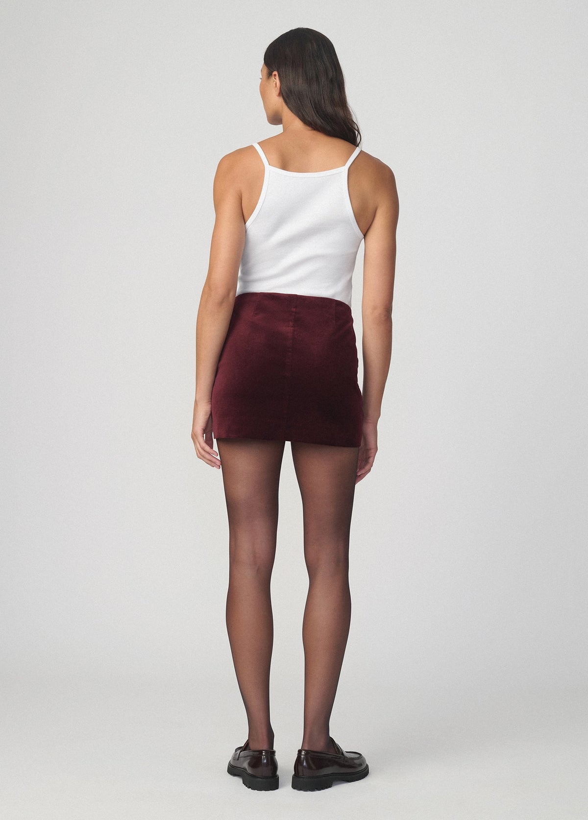 Joe's Jeans Women THE VELVETEEN MINI SKIRT Cabernet