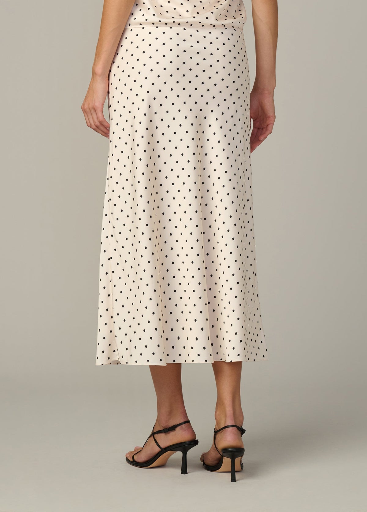 Joe's Jeans Women THE INES MIDI SKIRT Ecru Polka Dot