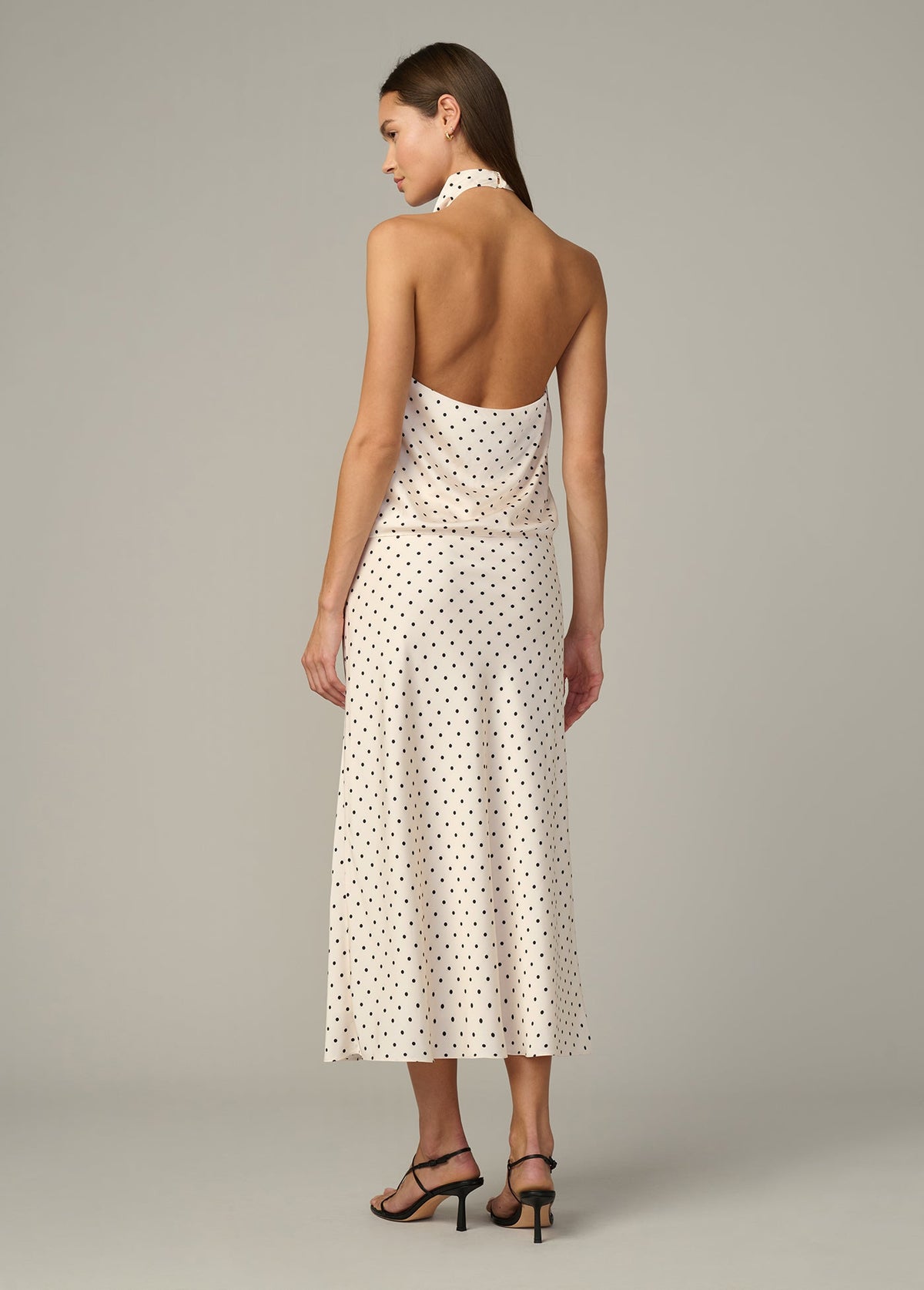 Joe's Jeans Women THE INES MIDI SKIRT Ecru Polka Dot