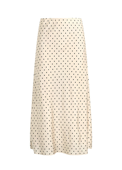 Joe's Jeans Women THE INES MIDI SKIRT Ecru Polka Dot