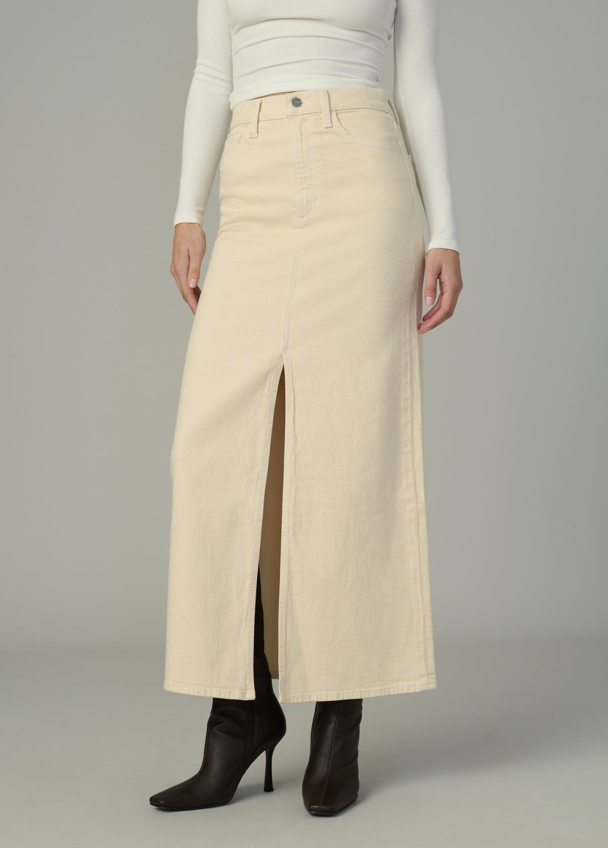 Joe's Jeans Women THE MARTINE DENIM MAXI Creme Brulee