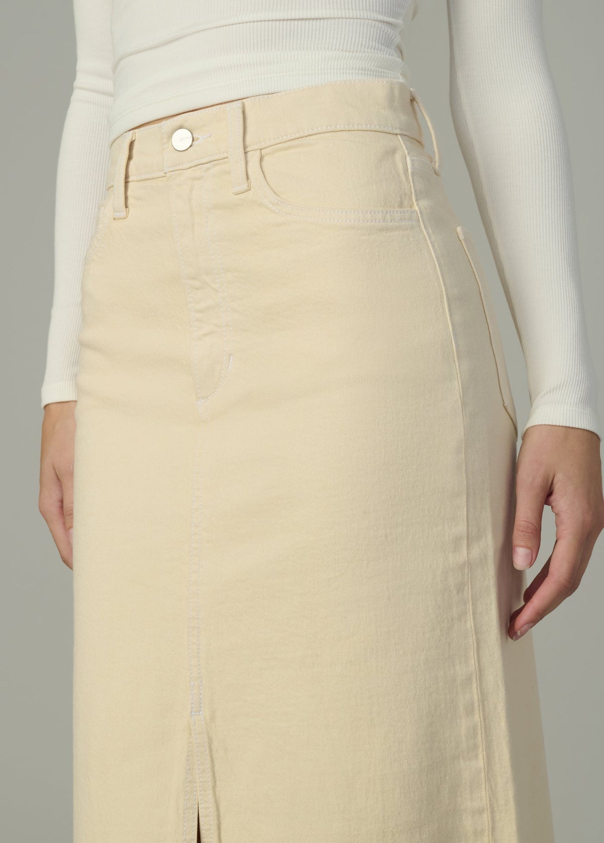 Joe's Jeans Women THE MARTINE DENIM MAXI Creme Brulee