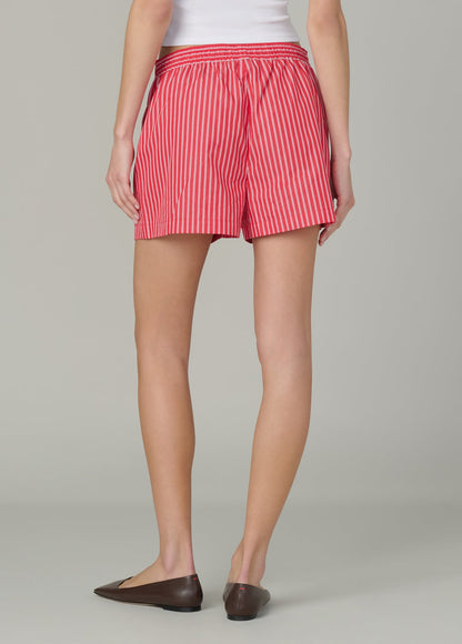 Joe's Jeans Women|Sale THE BOXER SHORT Cherry Red White Stripe