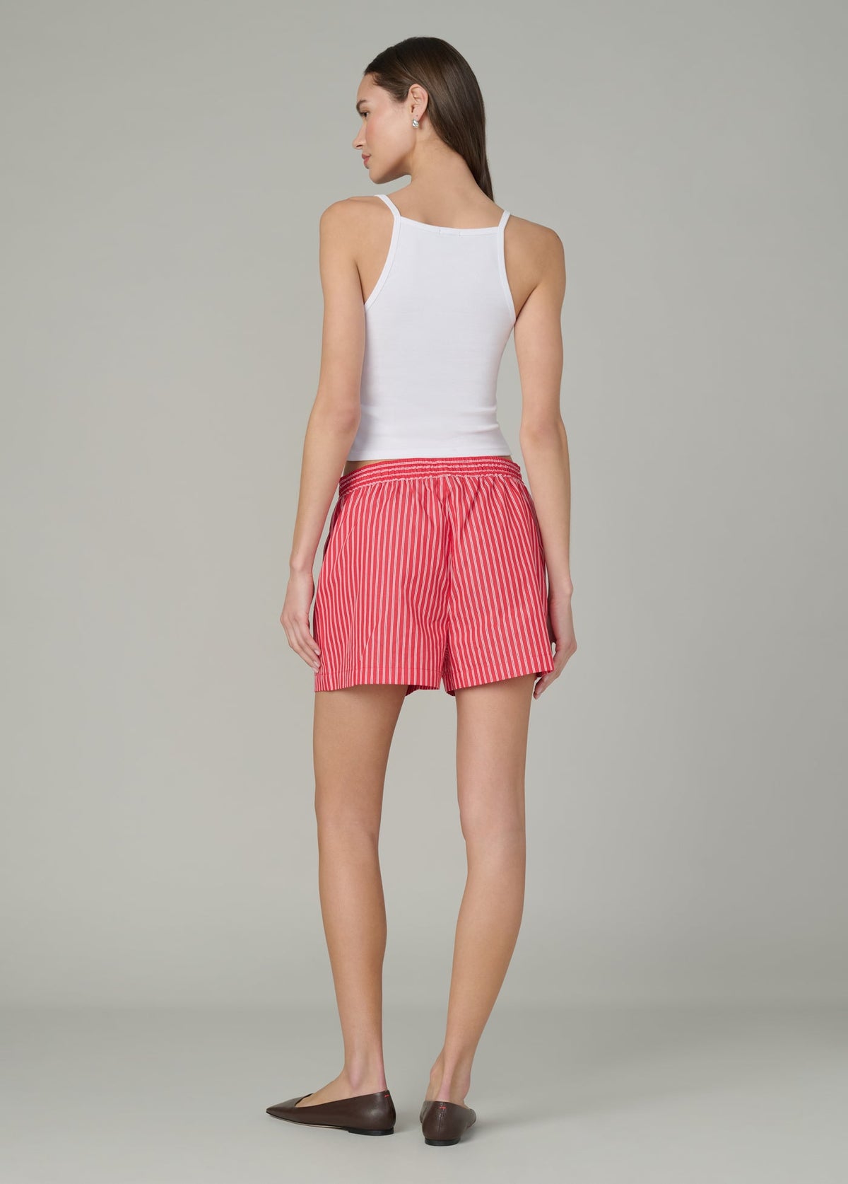 Joe's Jeans Women|Sale THE BOXER SHORT Cherry Red White Stripe