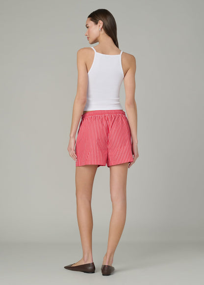 Joe's Jeans Women|Sale THE BOXER SHORT Cherry Red White Stripe