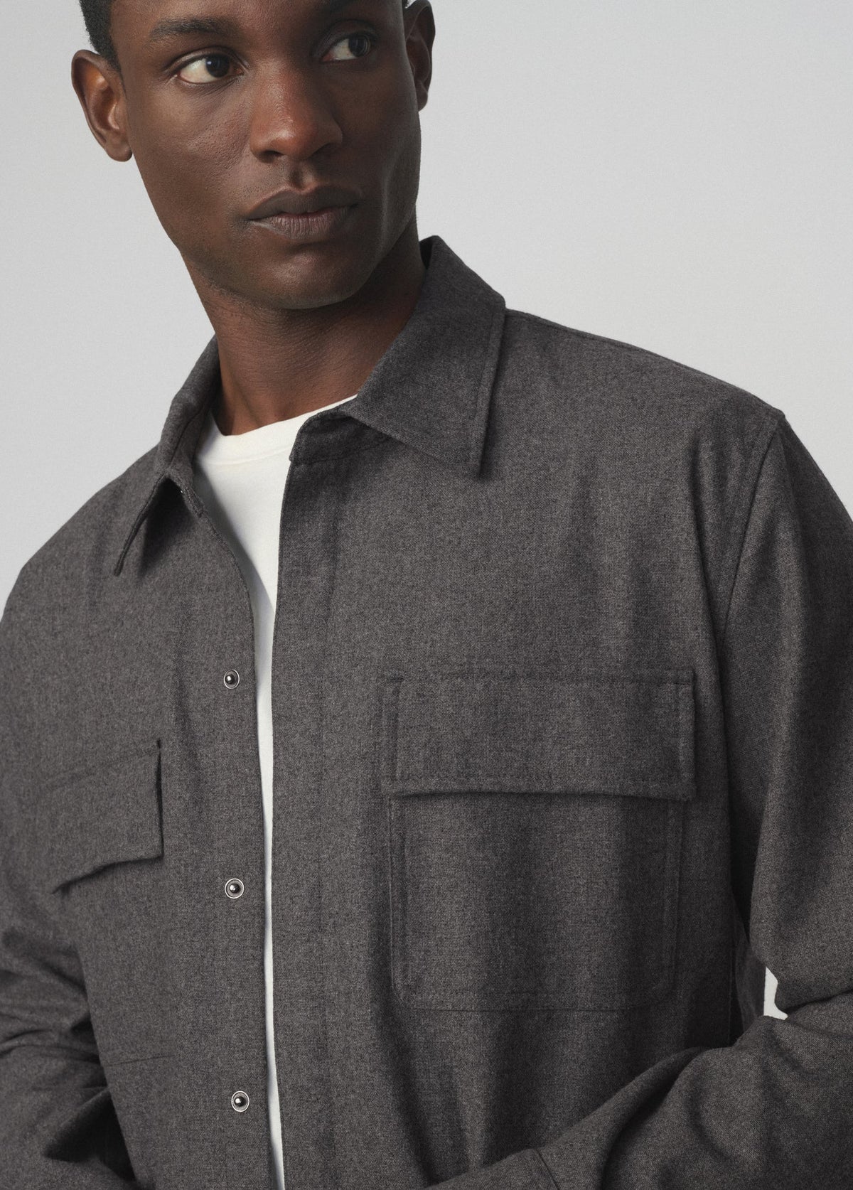 Joe's Jeans Men WOOL OVERSHIRT Grey