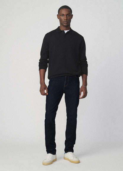 Joe's Jeans Men MERINO POLO SWEATER Black