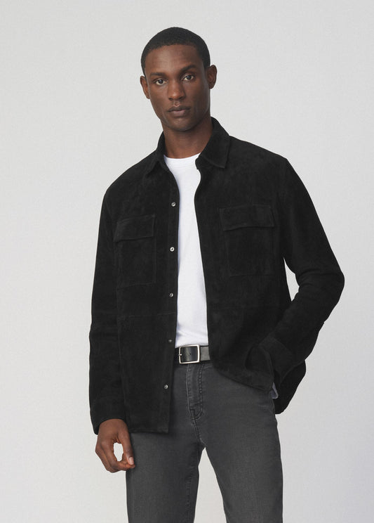 Joe's Jeans Men SUEDE SHIRT Black