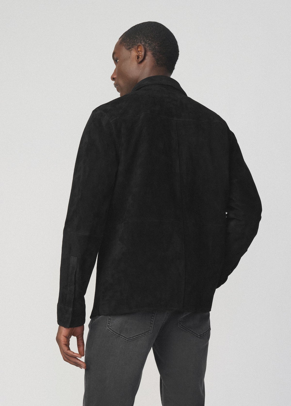 Joe's Jeans Men SUEDE SHIRT Black