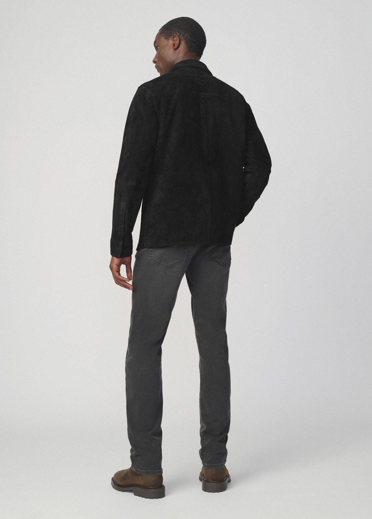 Joe's Jeans Men SUEDE SHIRT Black