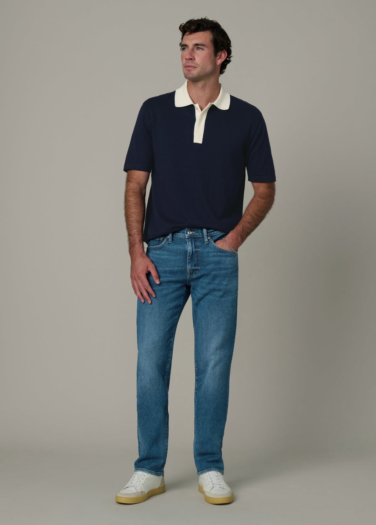 Joe's Jeans Men CLUB POLO Baritone Blue